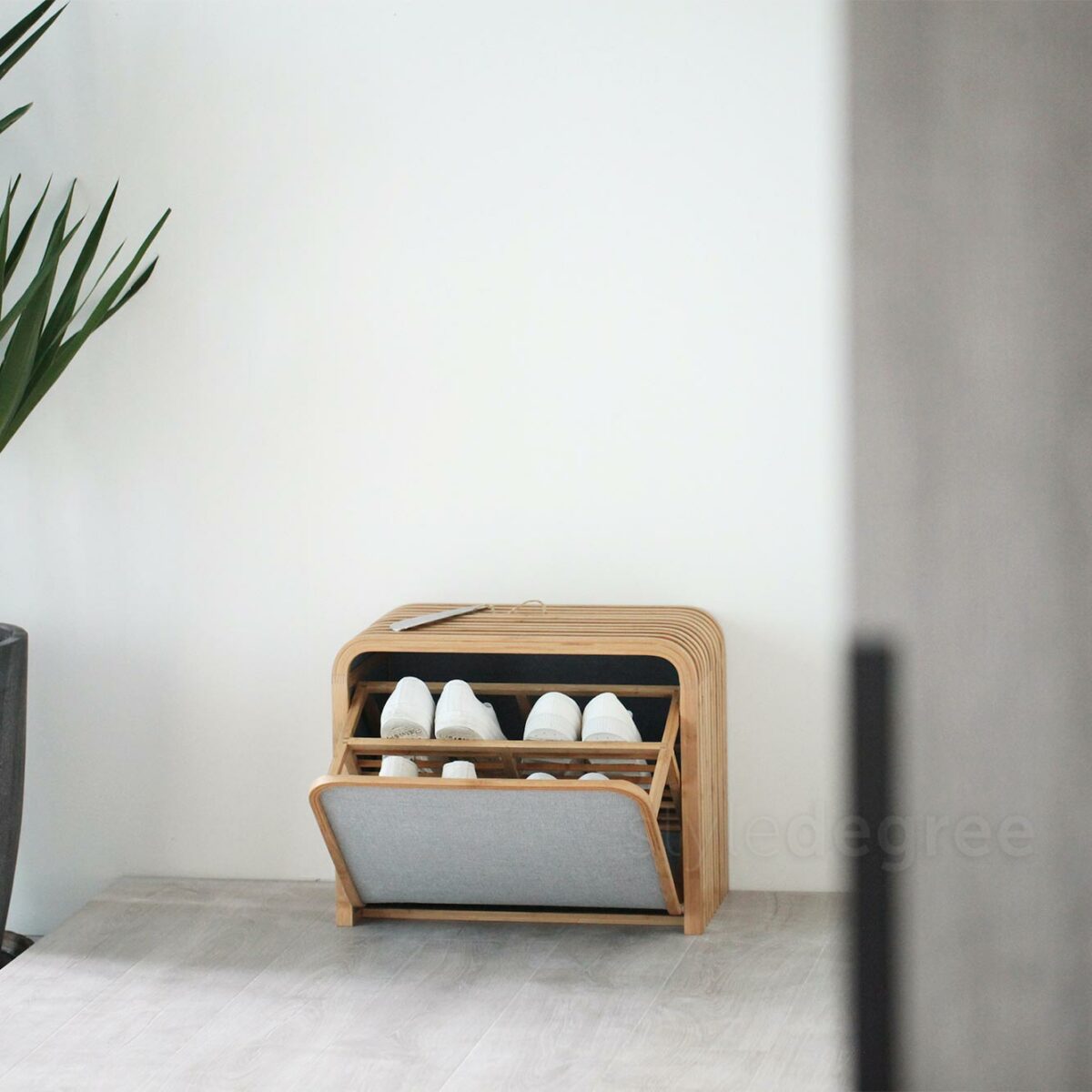 Gaia Shoe Storage Bench Rack Shelf Entryway Door Style Degree Sg Singapore