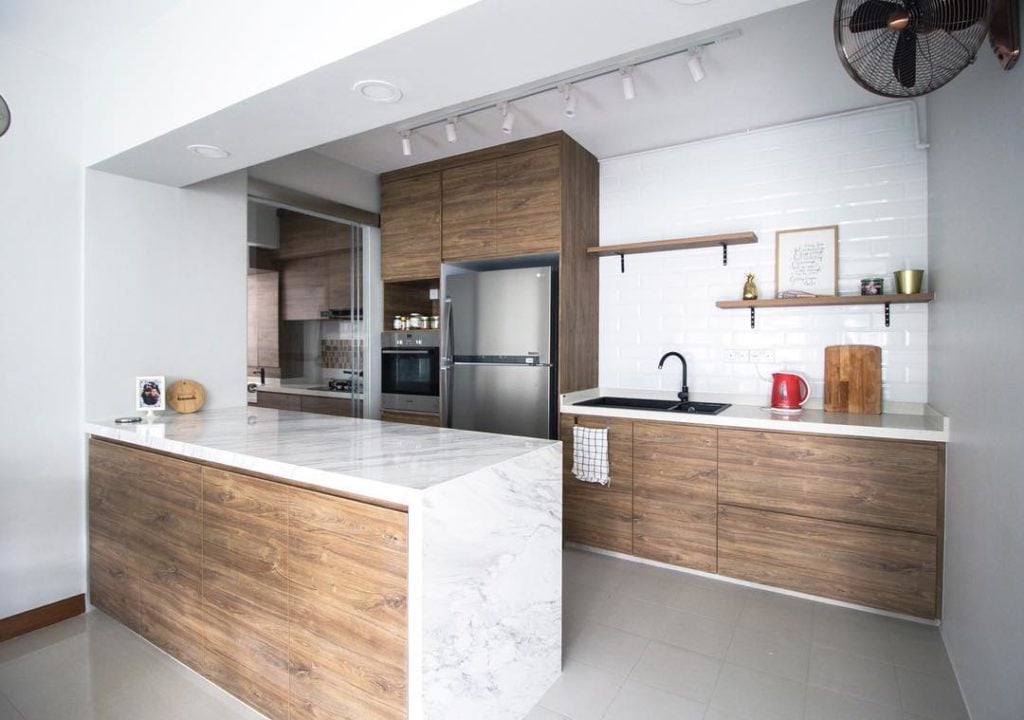 How to keep a HDB open concept kitchen clean and organized, open concept kitchen hdb, how to tidy up an open plan home, Style Degree, Singapore, SG, StyleMag.