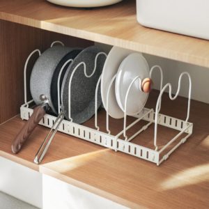 Extendable Pots & Pans Adjustable Rack Kitchen Cabinet Organizer Lid Board Racking Storage Style Degree Sg Singapore