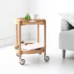 Gaia Bar Cart With Detachable Tray Rolling Trolley Wheels Coffee Table Living Room Kitchen Style Degree Sg Singapore