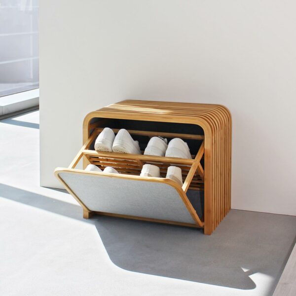 Gaia Shoe Storage Bench Rack Shelf Entryway Door Style Degree Sg Singapore