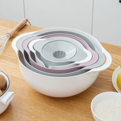 Multi-Purpose Nesting Colander With Sieve & Juicer Baking Mixing Bowl Style Degree Sg Singapore