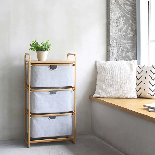 Gaia 3-tier Storage Drawer Organizer Bedding Shelving Rack Style Degree Sg Singapore