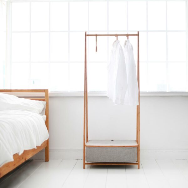 Gaia Foldable Clothes Rack With Storage Box Open Wardrobe Closet Style Degree Sg Singapore