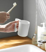 Daily Toiletries Mug With Toothbrush Holder Toilet Bathroom Style Degree Sg Singapore