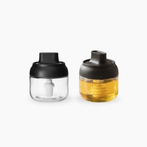 Seasoning & Honey Glass Jar (With Lid Spoon)