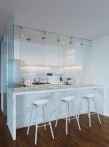 Semi-open concept kitchen with frameless glass panels, open concept kitchen with glass doors, open kitchen with glass partition, Style Degree, Singapore, SG, StyleMag.