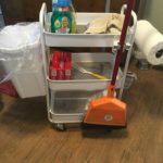 Use trolley cart as a cleaning cart, portable cleaning caddy on wheels, organize cleaning supplies in storage cart, how to organize a rolling cart, Style Degree, Singapore, SG, StyleMag.