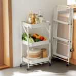 Grande Foldable Storage Trolley Cart Kitchen Dining Steamboat Rack With Wheels Style Degree Sg Singapore