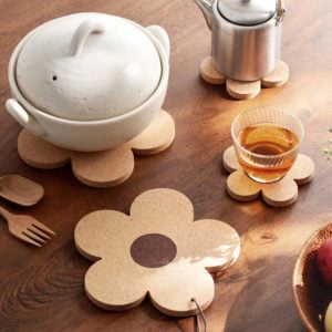 Rattanly Ceramic Coaster Set (6pc with Holder)