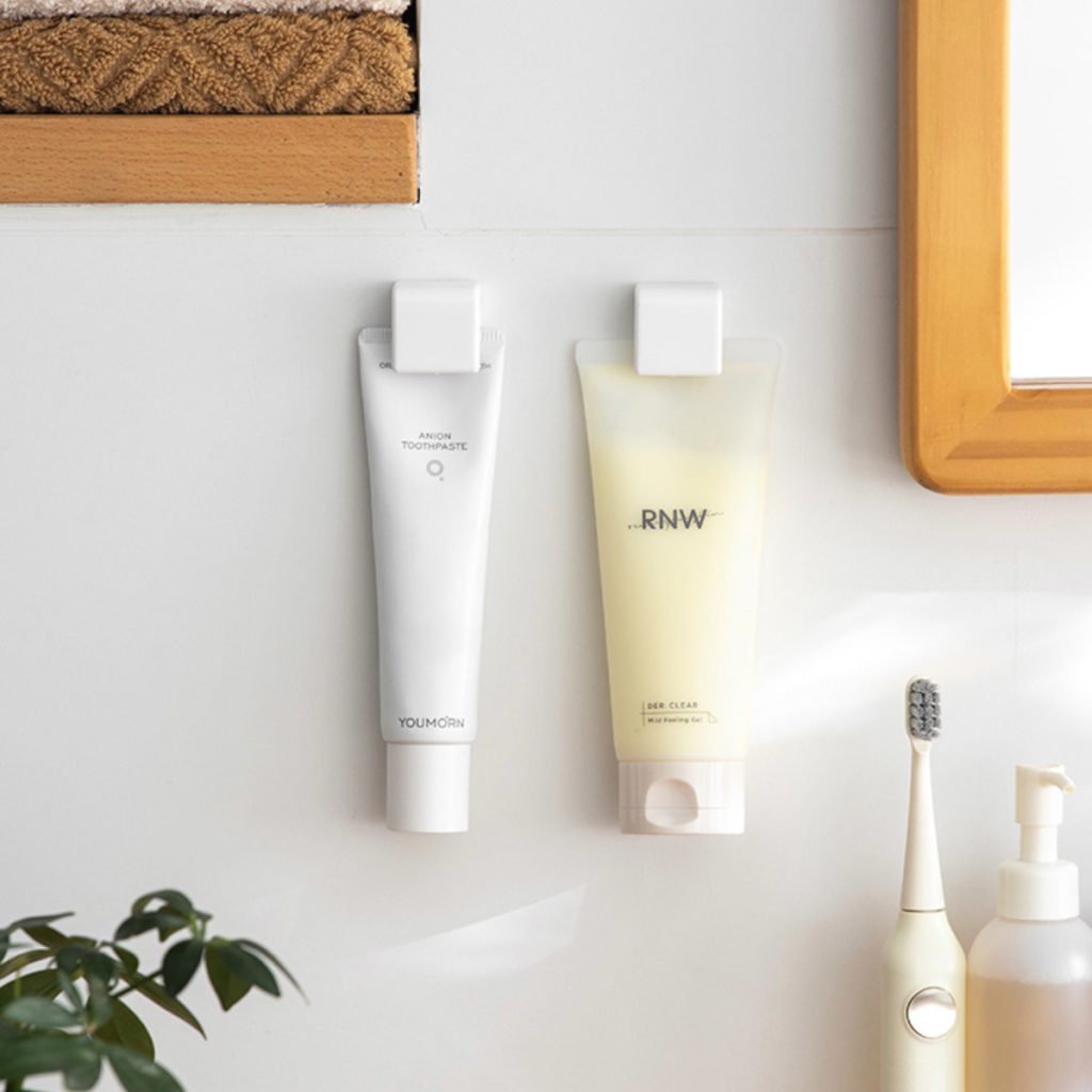 Space-saving Toothpaste & Makeup Cosmetics Tubes Wall Holder Style Degree Sg Singapore