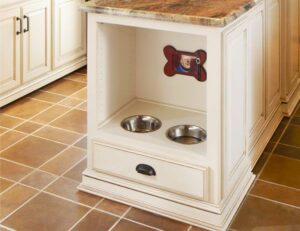 Kitchen island with pet feeding station, pet friendly furniture ideas, pet-friendly interior design, pet-friendly homes, Style Degree, Singapore, SG, StyleMag.