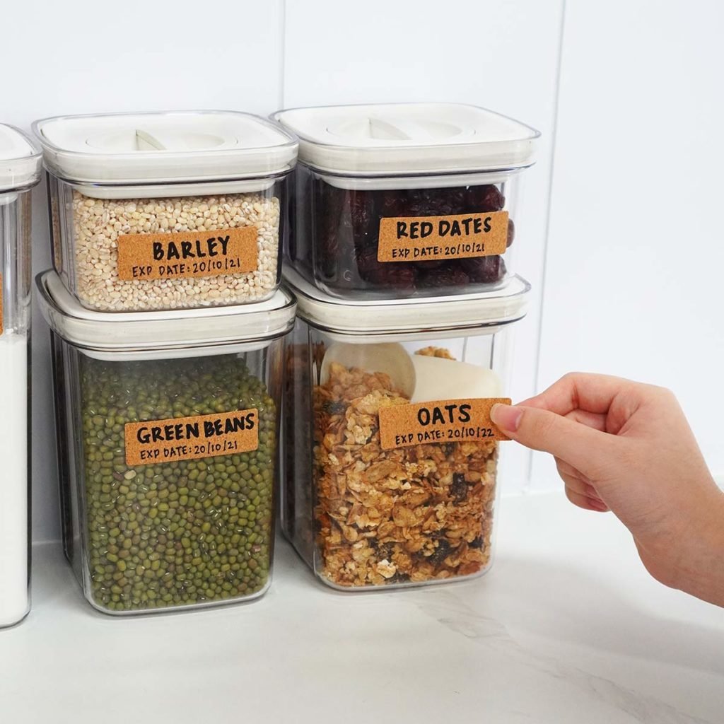 Retro Writable Sticker Labels Labelling Food Jars Storage Box Container Style Degree Sg Singapore