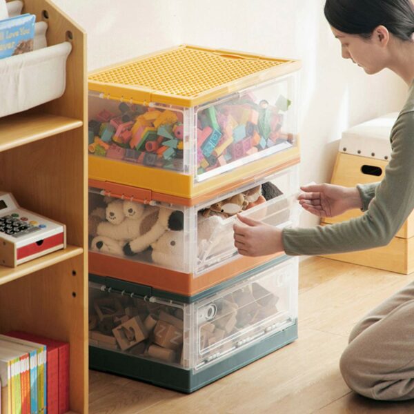 Kids Collapsible Storage Box (With Wheels) Children Toys Baby Book Clothes Lego Storage Solution Style Degree Sg Singapore