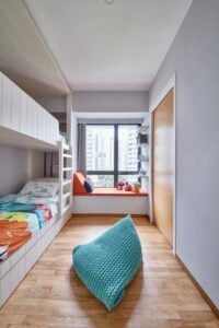 Bay window lounge area in bedroom, Lounge area with back rest, StyleDegree, StyleMag, Singapore, SG