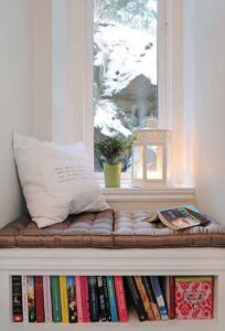 Bay window bookshelf, Bay window reading nook, StyleDegree, StyleMag, Singapore, SG