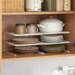 Grande Plate & Bowl Stackable Organizer Rack Dinnerware Kitchen Cabinet Plates Bowls Holder Style Degree Sg Singapore