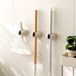 Pebble Mop & Broom Wall Holder