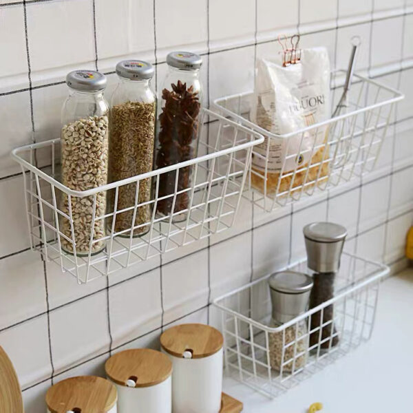 Rustic Hangable Storage Basket Kitchen Cabinet Pantry Hanging Holder Style Degree Sg Singapore
