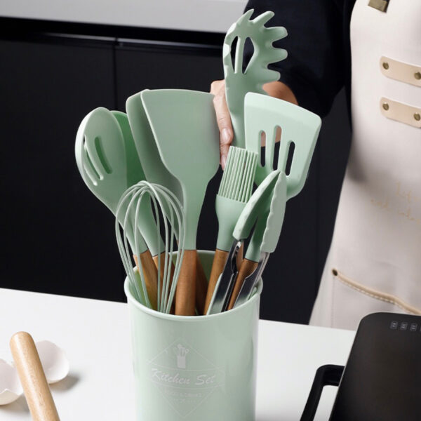 Silicone 11-Piece Cooking & Baking Utensils Set Spatula Scrapper Turner Whisk Brush Tongs Style Degree Sg Singapore