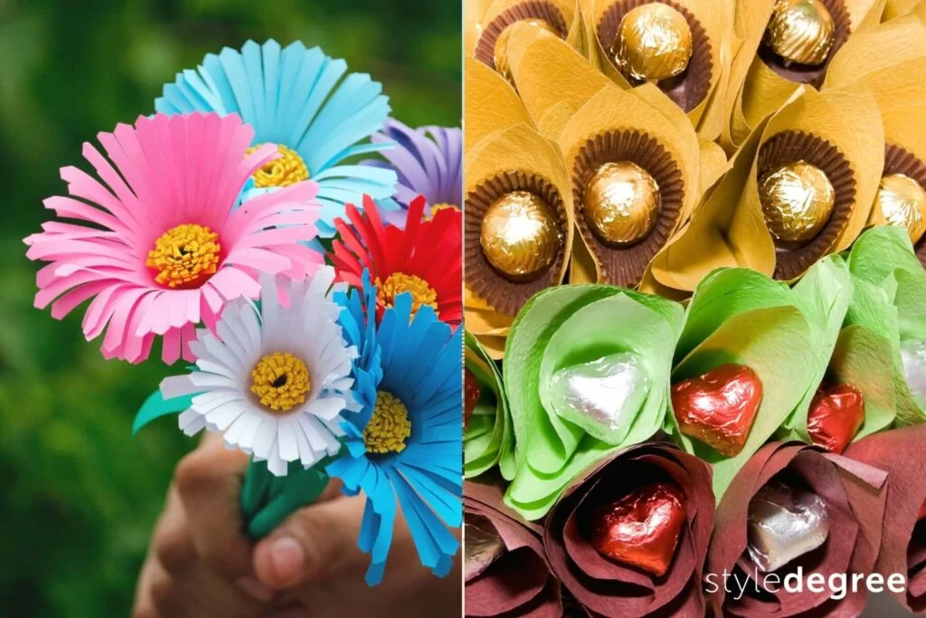 diy ferrero rocher chocolate bouquet and single stalk flower bouquet for teachers day, Singapore, SG, Style Degree