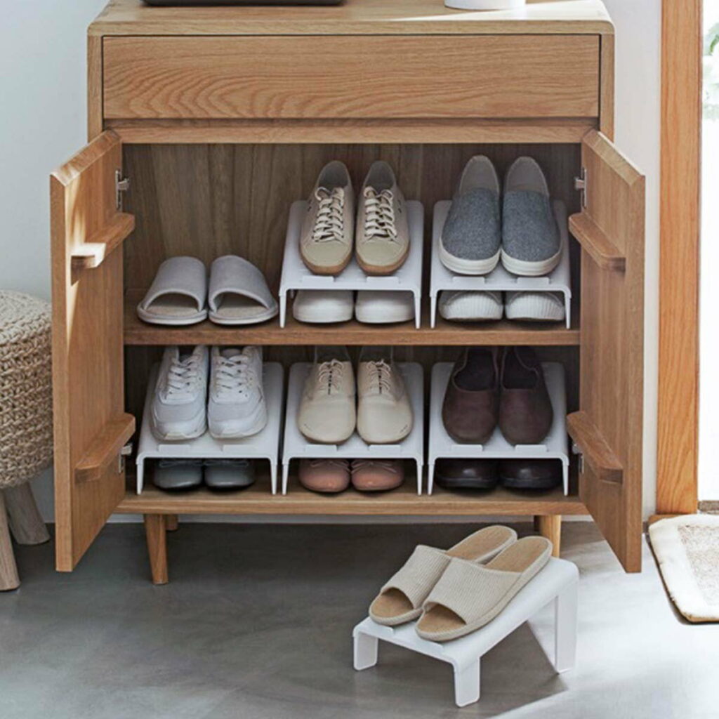 Double Layer Shoe Rack Organizer Shoes Holder Box Style Degree Sg Singapore