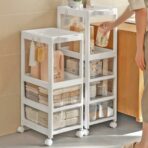 Drawer & Shelf Trolley Rack, Bathroom Rack, Laundry Rack, Rack with Wheels, 3-tier 4-tier rack, Singapore, SG, Style Degree