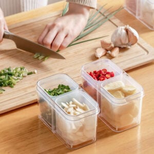 Garnish Rectangle Food Container (With Drainer)