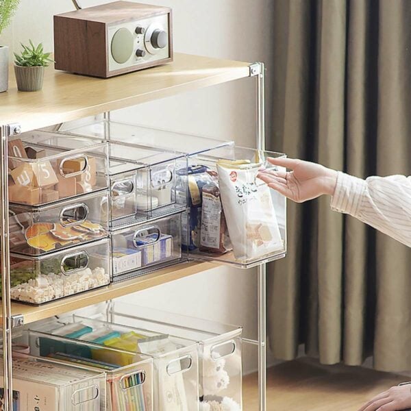 Clear Multi-Purpose Storage Drawer, Stackable Clear Drawers For Home, Transparent Storage Bins Storage Boxes, Singapore, SG, Style Degree