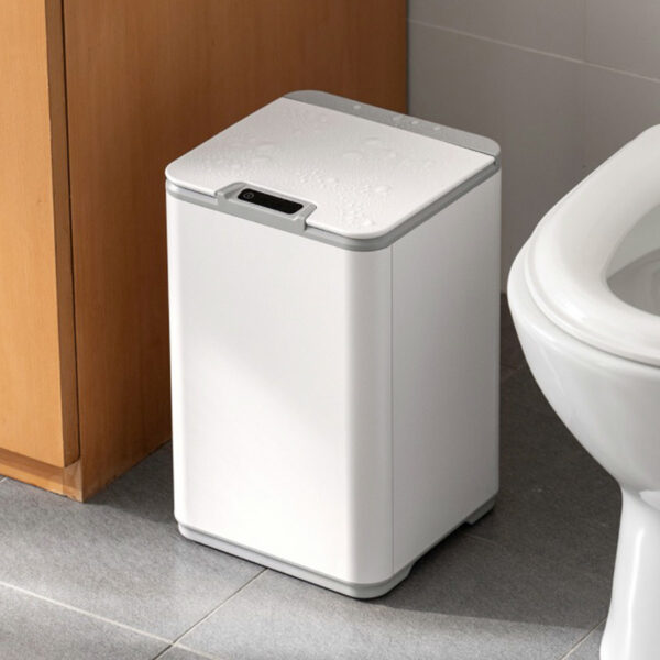 Hygienic Automatic Sensor Dustbin, Motion Sensor Dustbin. Living Room Sleek Dustbin, Minimalistic Dustbin, Singapore Homes, SG, Style Degree