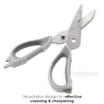 Magic Kitchen Scissors (With Magnetic Holder) Cooking Tools Cutting Style Degree Sg Singapore