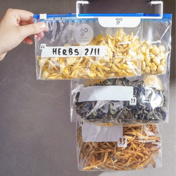 Snack & Sandwich Hanging Holder Kitchen Under Cabinet Fridge Shelf Potato Chip Bag Ziploc Style Degree Sg Singapore