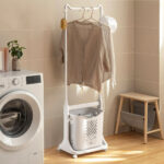 Multi Clothes Stand With Laundry Basket