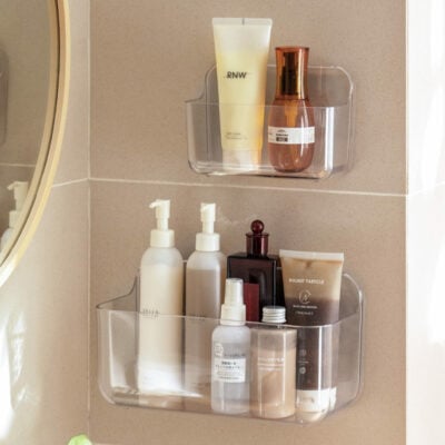 Clarity Wall Holder Bathroom Toilet Bottle Holder Wall Shelf Adhesive Style Degree Sg Singapore