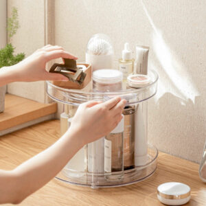 Clarity Multi-Tier Lazy Susan Cosmetic Makeup Vanity Table Storage Organizer Rotating Holder Style Degree Sg Singapore