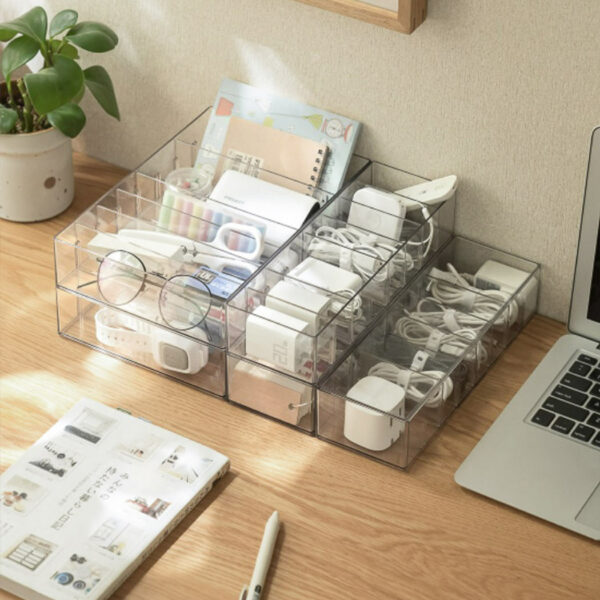 Clarity Cable Storage Box With Dividers Drawer Holder Wire Cables Style Degree Sg Singapore