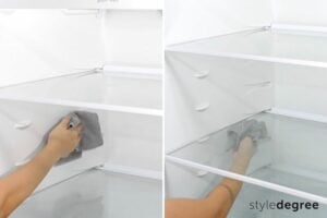 Wipe your fridge shelves and tray, Clean fridge interior with a microfibre cloth, Clean fridge shelves and tray from top to bottom, Style Degree, Singapore, SG, StyleMag.