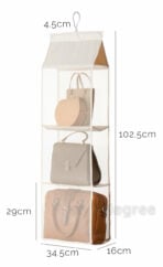 3-Tier Handbag & Purse Wardrobe Storage Hanger Bag Holder Accessory Essentials Sling Purse Portable Hook Organizers Closet Style Degree Sg Singapore