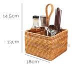 Rattanly Utensils Caddy Basket Hall Entryway Living Kitchen Dining Outdoor Organizer Storage Holder Decorative Handmade Bohemian Coastal Exotic Traditional Modern Natural Country Style Degree Sg Singapore