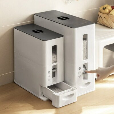 Everyday Rice Storage Dispenser Box Kitchen Accessory Large Utensils Essentials Countertop Food Cabinet Style Degree Sg Singapore