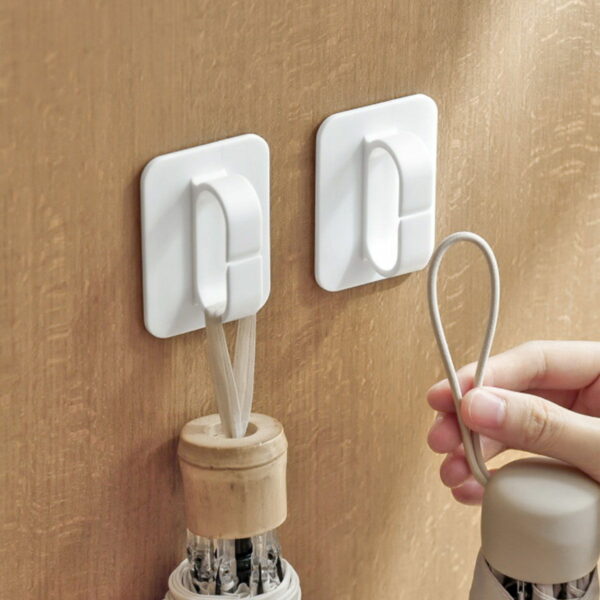 Anti-Slip Wall Hook (2pc Set) Heavy Duty Versatile Multipurpose Self-Adhesive Hanging Mount Storage Kitchen Cabinet Undersink Bathroom Home Essentials Organizers Style Degree Sg Singapore