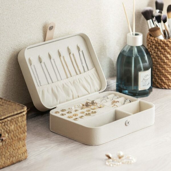 Luxurette Rectangle Jewellery Box (With Mirror) Organizer With Lid Accesory Holder Padded Lining Necklace Bracelet Ring Earring Classic Contemporary Dresser Table Style Degree Sg Singapore