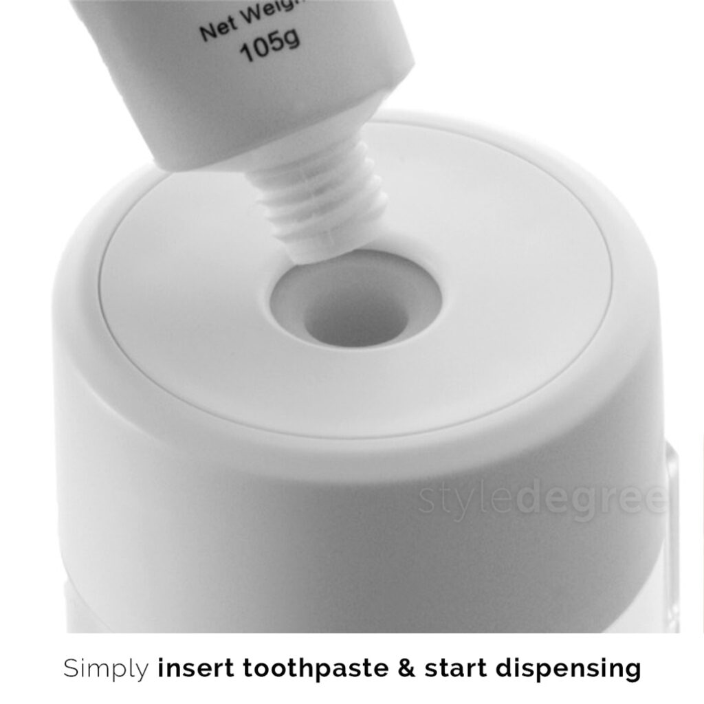 Rise & Shine Toothpaste Dispenser Adhesive Wall Mount Style Degree