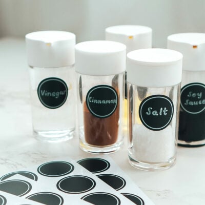 Chalk Adhesive Label Sticker Spice Jar Pantry Container Kitchen Storage Organizer Retro Vintage Style Degree Sg Singapore
