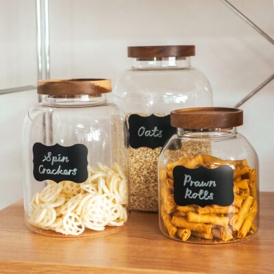 Chalk Adhesive Label Sticker Spice Jar Pantry Container Kitchen Storage Organizer Retro Vintage Style Degree Sg Singapore