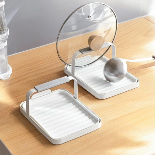 Simple Lid & Ladle Countertop Stand Storage Organizer Durable Rack Sink Cabinet Kitchen Utensils Cookware Essentials Nordic Minimalist Style Degree Sg Singapore