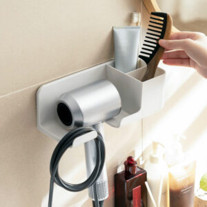 Easy Hairdryer Wall Holder Mount Hanging No Drill Storage Adhesive Attachment With Organizer Style Degree Sg Singapore