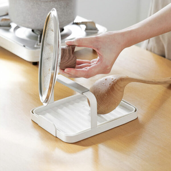 Simple Lid & Ladle Countertop Stand Storage Organizer Durable Rack Sink Cabinet Kitchen Utensils Cookware Essentials Nordic Minimalist Style Degree Sg Singapore