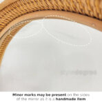 Rattanly Round Wall Mirror Handwoven Natural Entryway Living Room Home Decor Essentials Rustic Bohemian Style Degree Sg Singapore