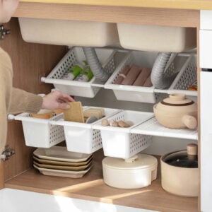 Customisable & Extendable Shelf Divider Wide Deep BinsUndersink Kitchen Essentials Organizers Style Degree Sg Singapore
